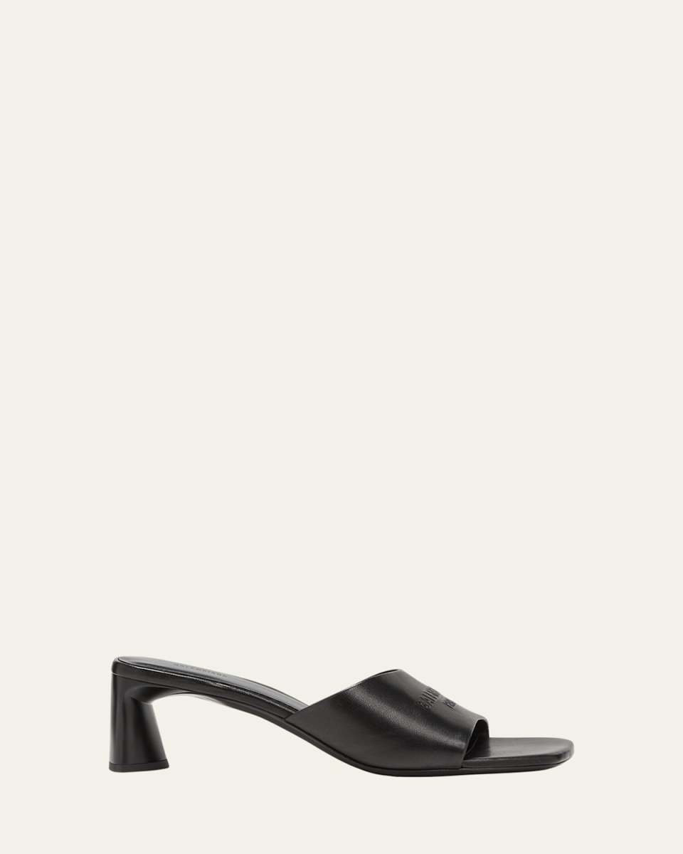 Dutyfree Leather Logo Mule Sandals